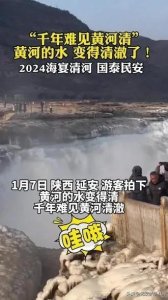 ​游客拍到黄河的水变清澈了！环保行动取得巨大成功！