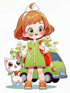 ​简约小清新小女孩头像，治愈可爱