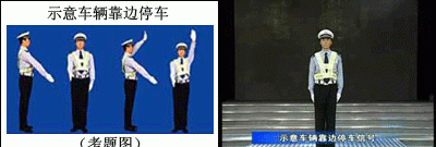交警指挥手势图解,交警指挥手势动作中左手上举掌心向前表示什么图33