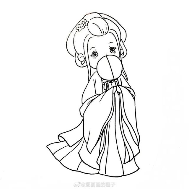 简单可爱还高冷的古风人物怎么画(一步一步教你画最热古装剧人物和可爱的古风小姐姐)(41)