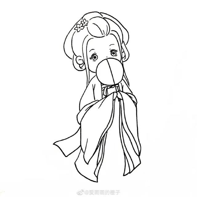 简单可爱还高冷的古风人物怎么画(一步一步教你画最热古装剧人物和可爱的古风小姐姐)(40)
