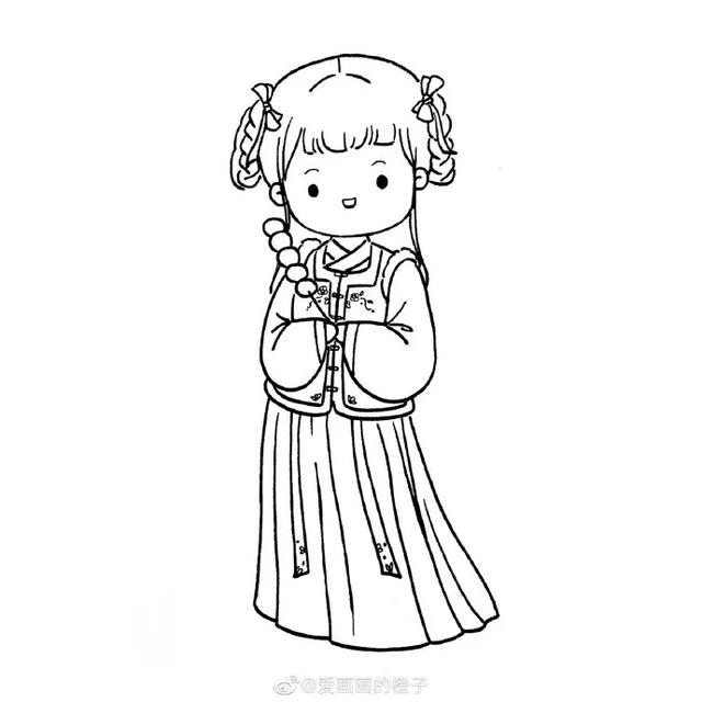 简单可爱还高冷的古风人物怎么画(一步一步教你画最热古装剧人物和可爱的古风小姐姐)(52)