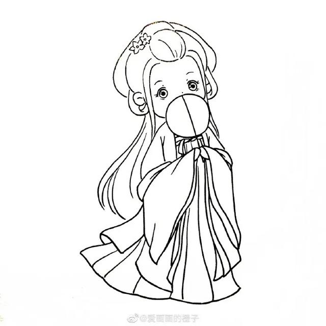 简单可爱还高冷的古风人物怎么画(一步一步教你画最热古装剧人物和可爱的古风小姐姐)(42)