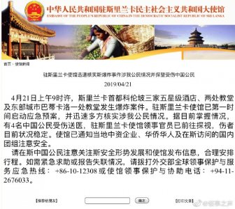 斯里兰卡暂停国内所有航班 在斯中国公民可拨打这个电话求助