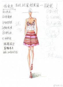 分享一组服装设计手绘效果图