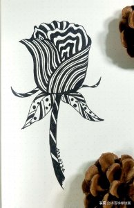 6张创意黑白儿童线描画,花卉图样,值得拥有
