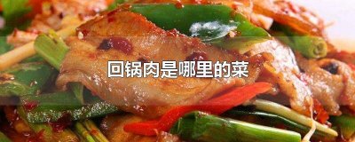 ​回锅肉什么菜 回锅肉哪里的菜系