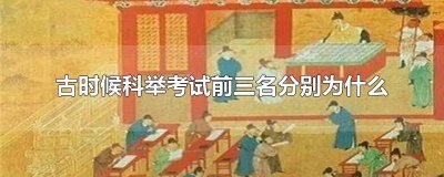​古时候科举考试前三名分别是 古代科举考试中的前三名叫什么