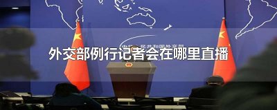 ​外交部例行记者会在哪里直播