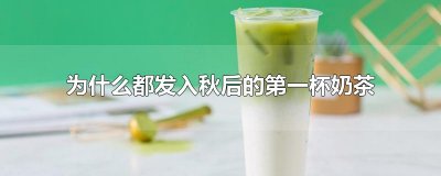 ​为什么都发入秋后的第一杯奶茶