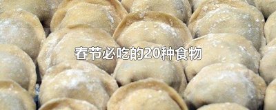 ​春节必吃的20种食物