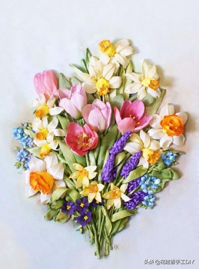 丝带绣绣法技巧（丝带绣还能这么绣）(18)