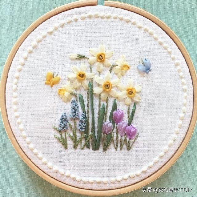 丝带绣绣法技巧（丝带绣还能这么绣）(9)