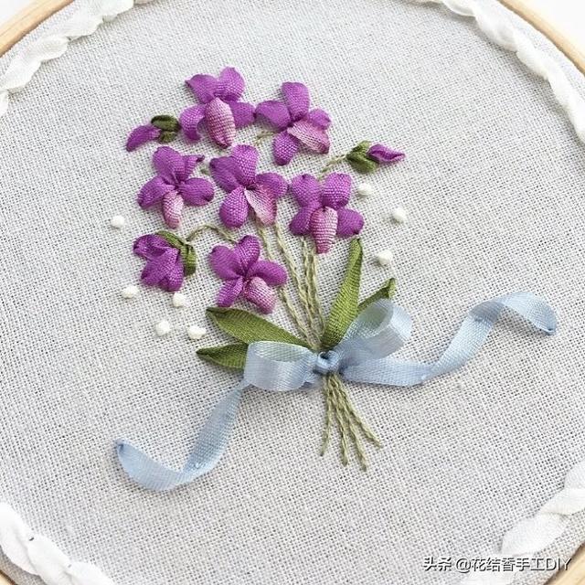 丝带绣绣法技巧（丝带绣还能这么绣）(6)