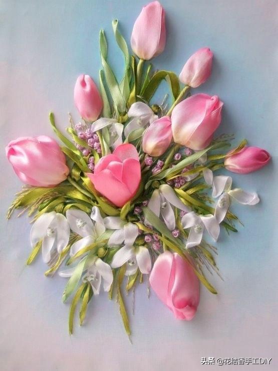 丝带绣绣法技巧（丝带绣还能这么绣）(14)