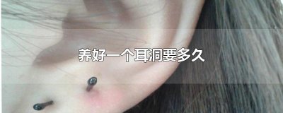 ​养好一个耳洞要多久