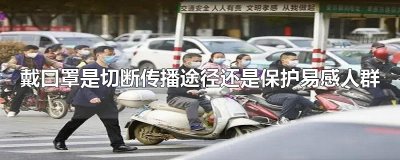 ​戴口罩是切断传播途径还是保护易感人群