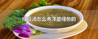 ​绿豆汤怎么煮才是绿色的水 绿豆汤怎么煮才是绿色的窍门