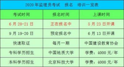 监理员考试时间2023报名时间(贵州监理员考试时间)