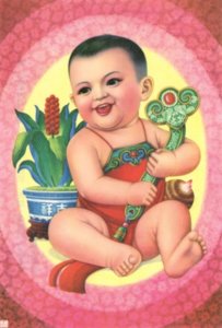 ​年画里的吉庆娃娃，丰收图，歌唱新农村