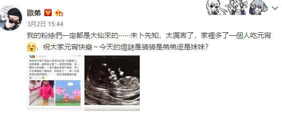 欧弟二胎最新（欧弟宣布怀二胎）(1)